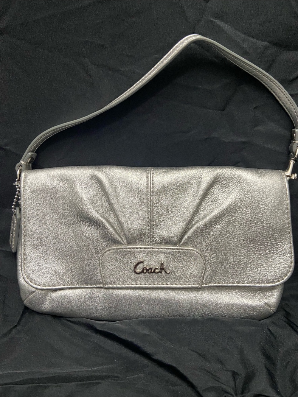 Coach Ashley Leather Large Flap Wristlet/Clutch EUC